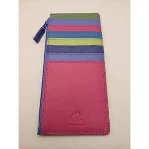 My Walit Viola Leather Zipper Wallet Compact Card Holder Coin Purse Small